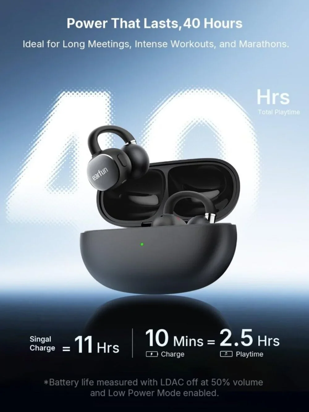 Open Ear Clip-On Headphones with AI Translation - Wireless Earbuds for Easy